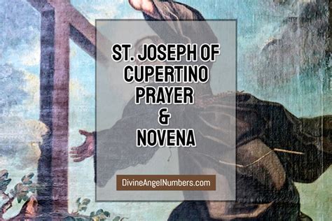 POWERFUL NOVENA PRAYER TO ST. JOSEPH CUPERTINO.